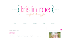 Desktop Screenshot of kristinrae.com